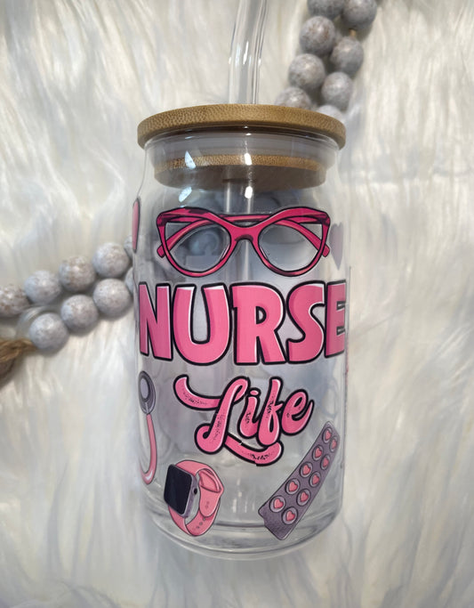 Nurse life Glass Libby cup